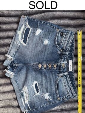 KanCan Distressed Denim Shorts
